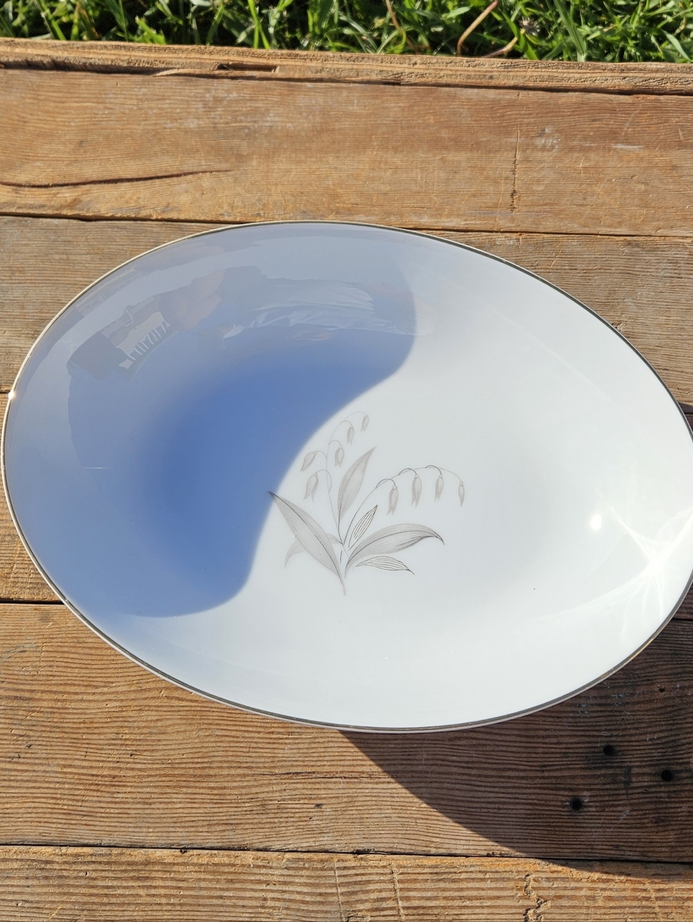 Kaysons Golden Rhapsody 1961 Fine China 10" Oval Vegetable Serving Bowl Japan